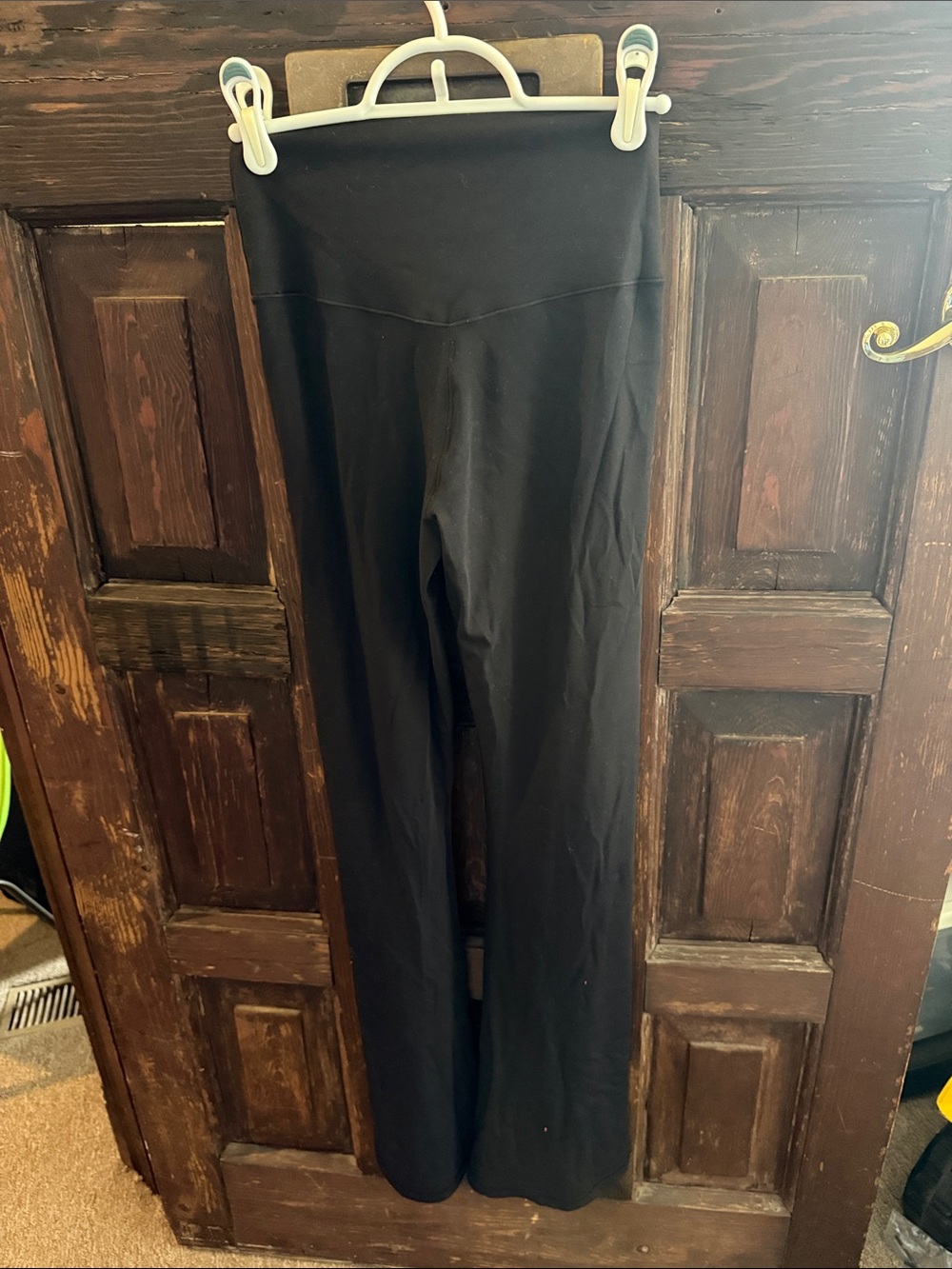aerie Black High-Rise Flare Leggings with Offline Logo - Picture 3 of 3